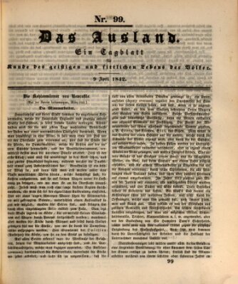 Das Ausland Samstag 9. April 1842