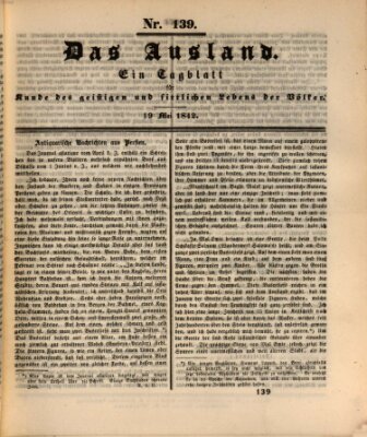 Das Ausland Donnerstag 19. Mai 1842