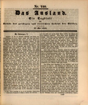 Das Ausland Freitag 20. Mai 1842