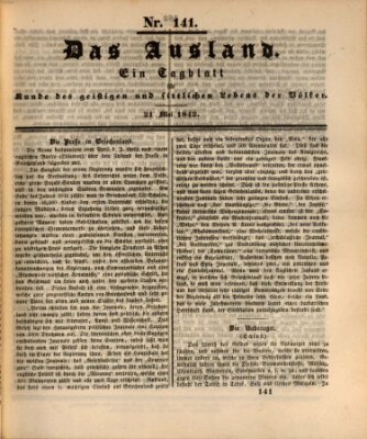 Das Ausland Samstag 21. Mai 1842