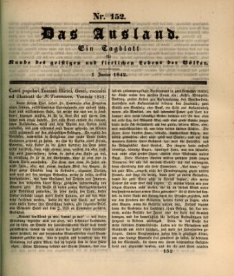 Das Ausland Mittwoch 1. Juni 1842