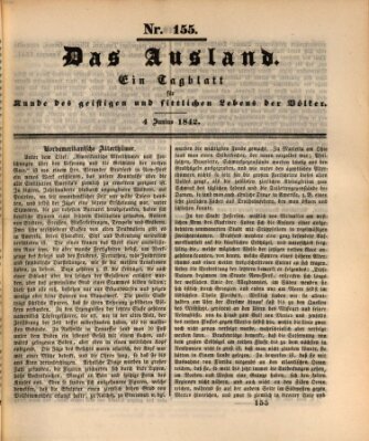 Das Ausland Samstag 4. Juni 1842