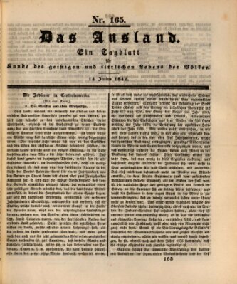 Das Ausland Dienstag 14. Juni 1842