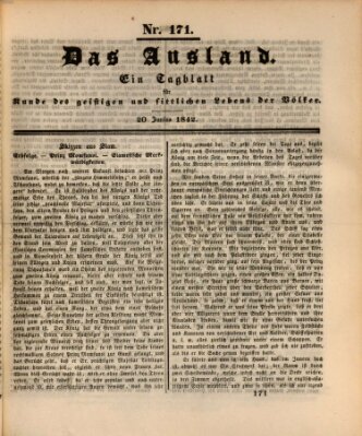 Das Ausland Montag 20. Juni 1842