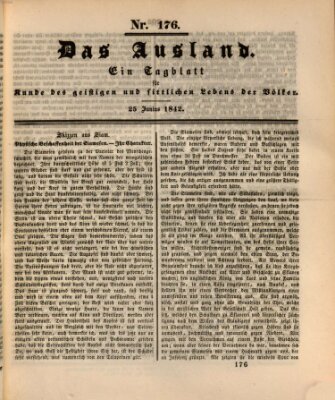 Das Ausland Samstag 25. Juni 1842