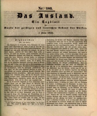 Das Ausland Freitag 1. Juli 1842