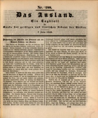 Das Ausland Donnerstag 7. Juli 1842