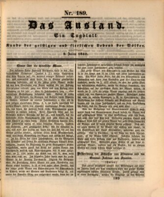 Das Ausland Freitag 8. Juli 1842