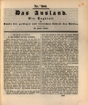 Das Ausland Montag 25. Juli 1842