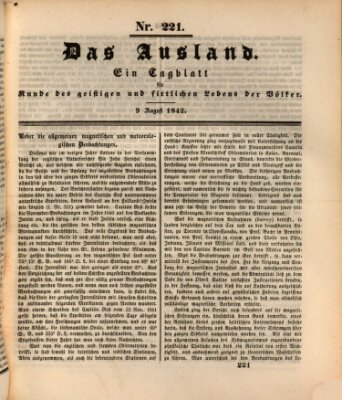 Das Ausland Dienstag 9. August 1842