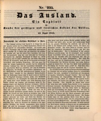 Das Ausland Dienstag 23. August 1842