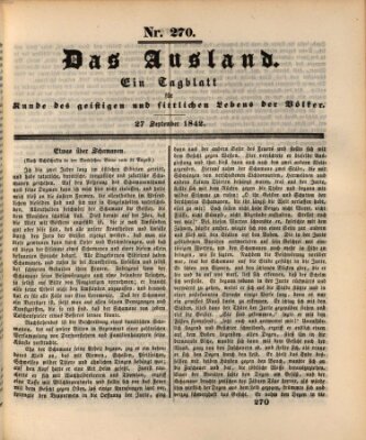 Das Ausland Dienstag 27. September 1842