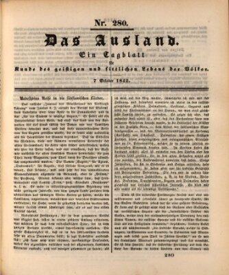 Das Ausland Freitag 7. Oktober 1842