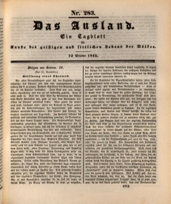 Das Ausland Montag 10. Oktober 1842