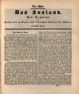 Das Ausland Donnerstag 27. Oktober 1842