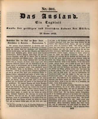 Das Ausland Freitag 28. Oktober 1842