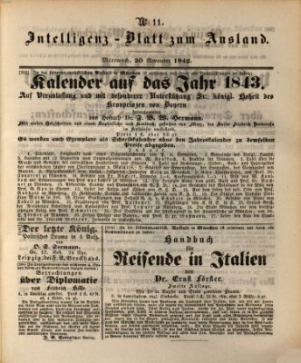 Das Ausland Mittwoch 30. November 1842