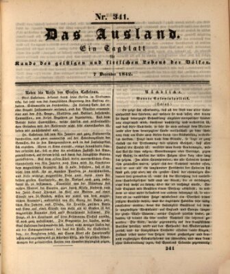 Das Ausland Mittwoch 7. Dezember 1842