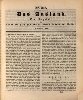 Das Ausland Mittwoch 14. Dezember 1842