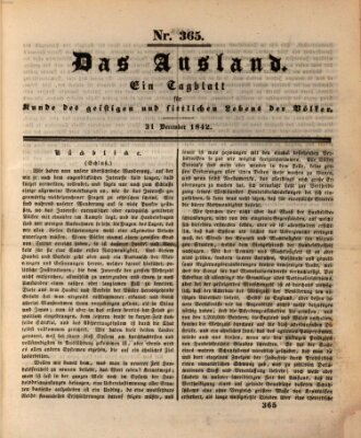 Das Ausland Samstag 31. Dezember 1842