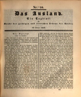 Das Ausland Dienstag 10. Januar 1843