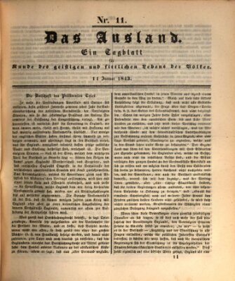 Das Ausland Mittwoch 11. Januar 1843