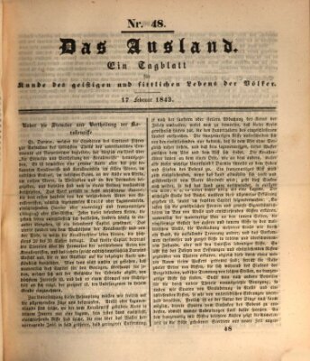 Das Ausland Freitag 17. Februar 1843