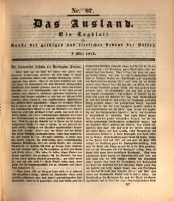 Das Ausland Mittwoch 8. März 1843