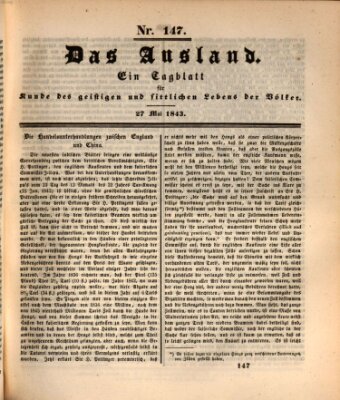 Das Ausland Samstag 27. Mai 1843