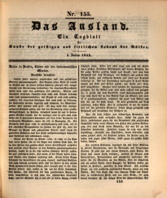 Das Ausland Sonntag 4. Juni 1843