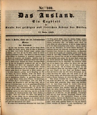 Das Ausland Sonntag 11. Juni 1843