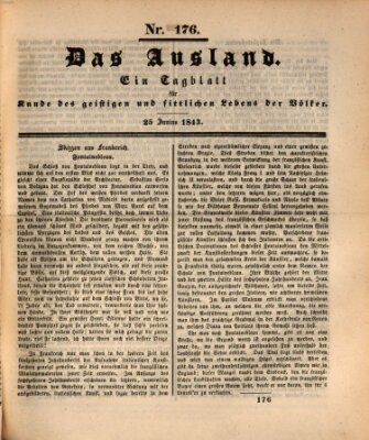 Das Ausland Sonntag 25. Juni 1843