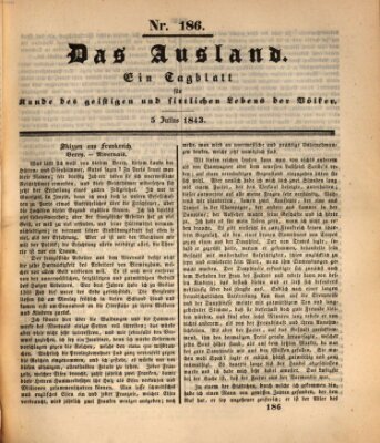 Das Ausland Mittwoch 5. Juli 1843