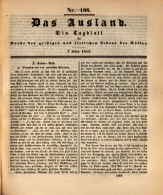 Das Ausland Freitag 7. Juli 1843