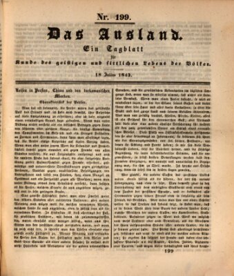 Das Ausland Dienstag 18. Juli 1843