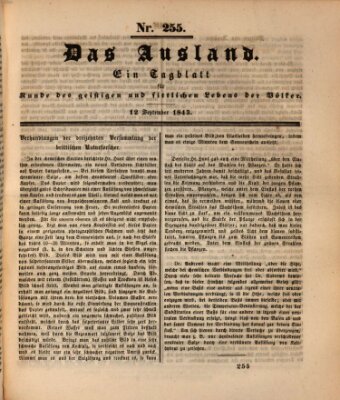 Das Ausland Dienstag 12. September 1843