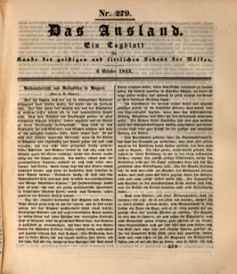 Das Ausland Freitag 6. Oktober 1843