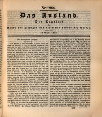 Das Ausland Sonntag 15. Oktober 1843