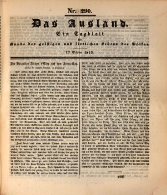 Das Ausland Dienstag 17. Oktober 1843