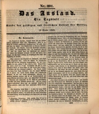 Das Ausland Mittwoch 18. Oktober 1843