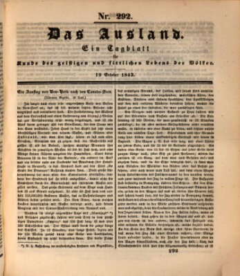 Das Ausland Donnerstag 19. Oktober 1843