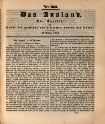 Das Ausland Montag 30. Oktober 1843