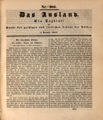 Das Ausland Donnerstag 2. November 1843