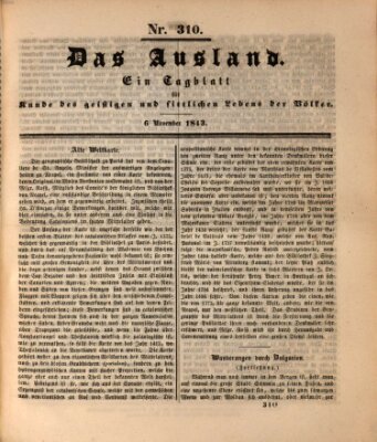 Das Ausland Montag 6. November 1843