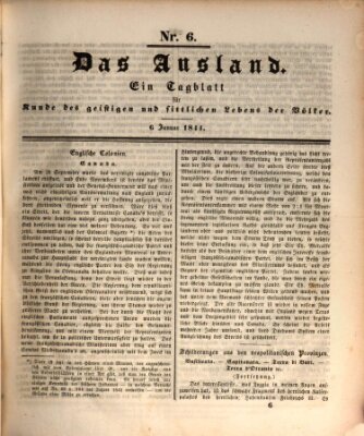 Das Ausland Samstag 6. Januar 1844