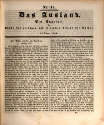 Das Ausland Sonntag 14. Januar 1844