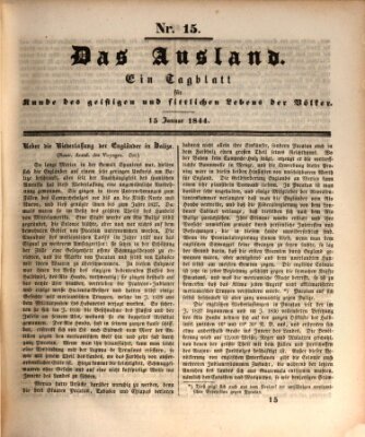 Das Ausland Montag 15. Januar 1844