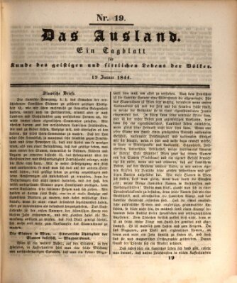 Das Ausland Freitag 19. Januar 1844