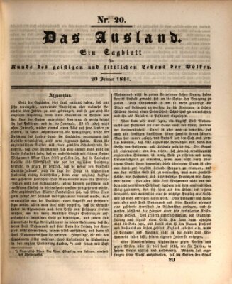 Das Ausland Samstag 20. Januar 1844