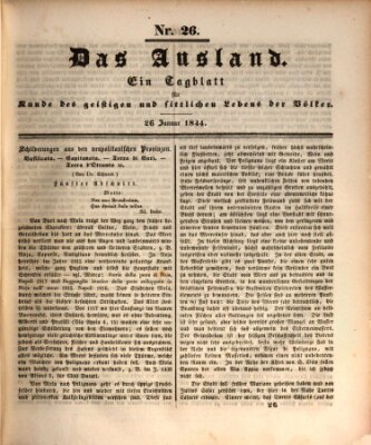 Das Ausland Freitag 26. Januar 1844